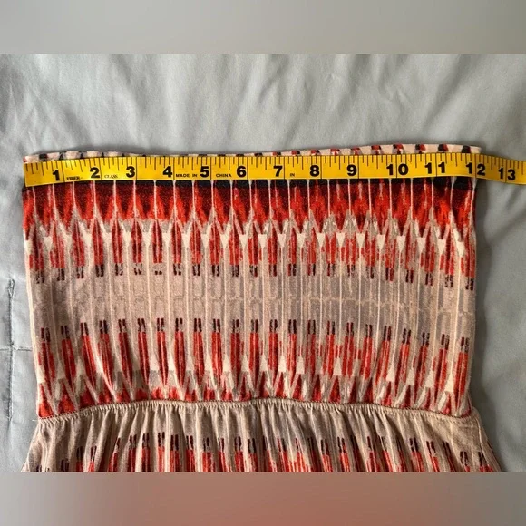 Cynthia Rowley•strapless maxi dress•size xs•Rayon blend•multi-color/coral - Picture 8 of 10